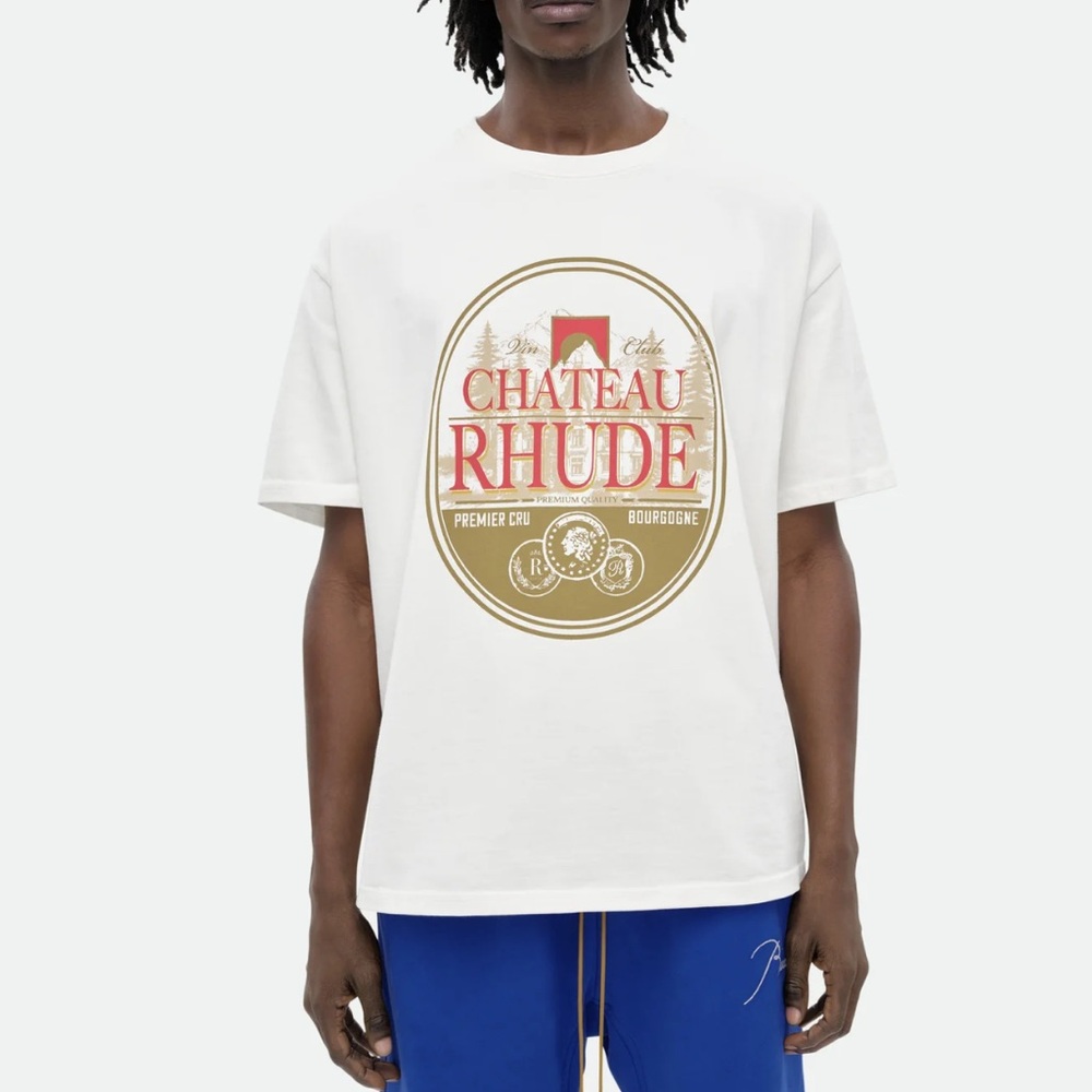 NWT RHUDE Premier Crew Tee in Vintage White Chateau Rhude Men’s T-Shirt M - Picture 2 of 14